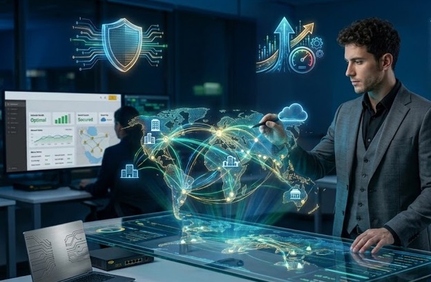 از مزایای مهم SD-WAN می‌توان به مدیریت متمرکز شبکه، انتخاب پویای مسیر و کاهش چشمگیر هزینه‌ها اشاره کرد.